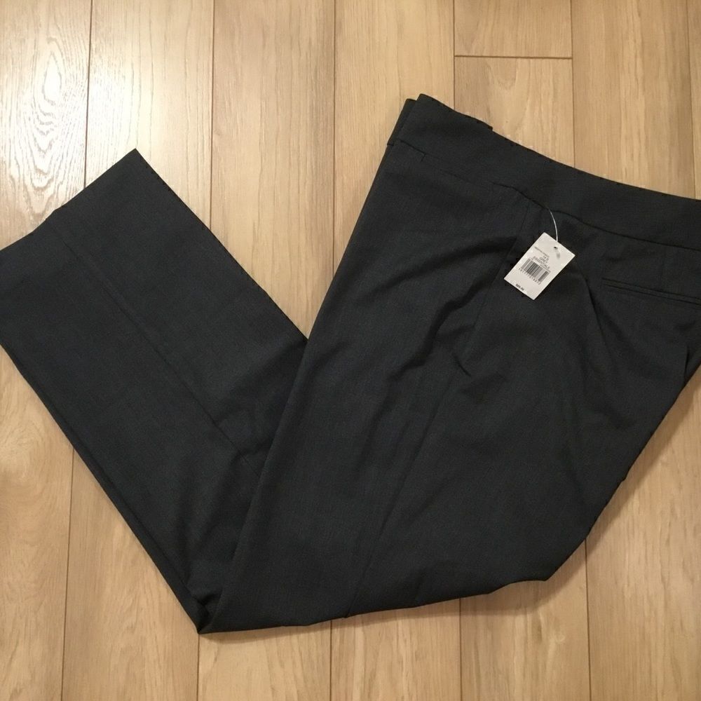 NWT The Limited Women’s Sz. 14S Gray Straight Leg Trousers